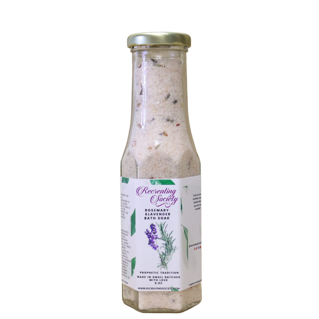 Rosemary & Lavender Bath Soak – Invigorating Herbal Mineral Soak