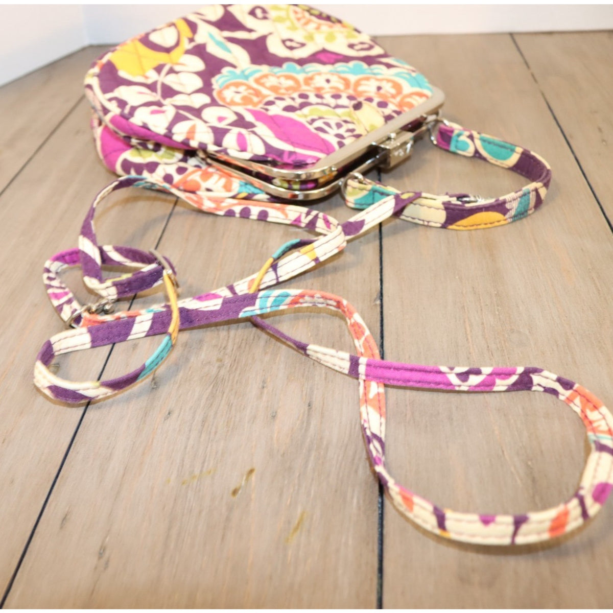 Vera Bradley Convertiable Top Handle/Crossbody Floral Small Bag Mini Frame