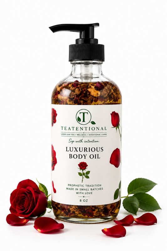Rose Body Oil for Dry Skin – Natural Moisturizing Oil with Calendula & Black Seed