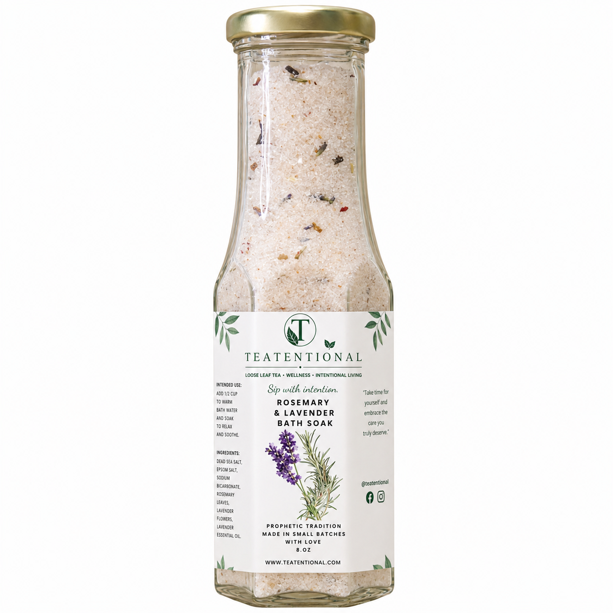 Rosemary & Lavender Bath Soak – Invigorating Herbal Mineral Soak