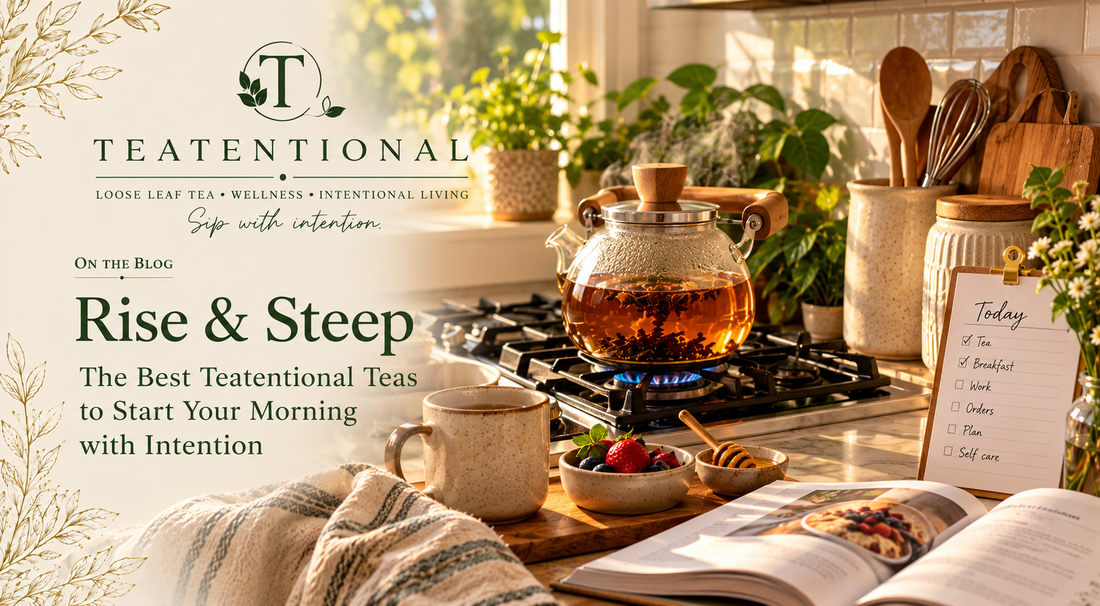 Rise and steep - a morning cup of Teatentional loose leaf tea