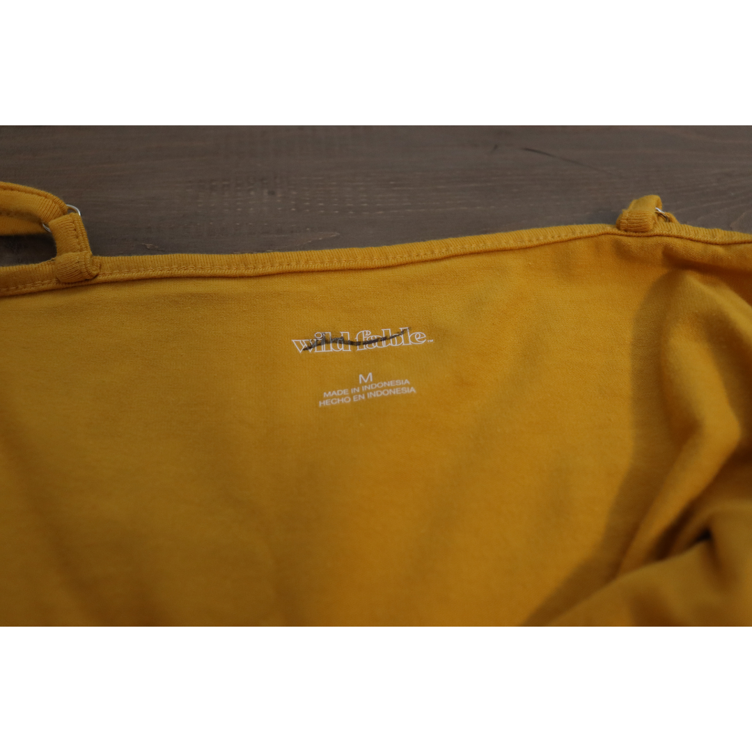 Wild Fable Yellow Bodycon Spagettie Strap Dress