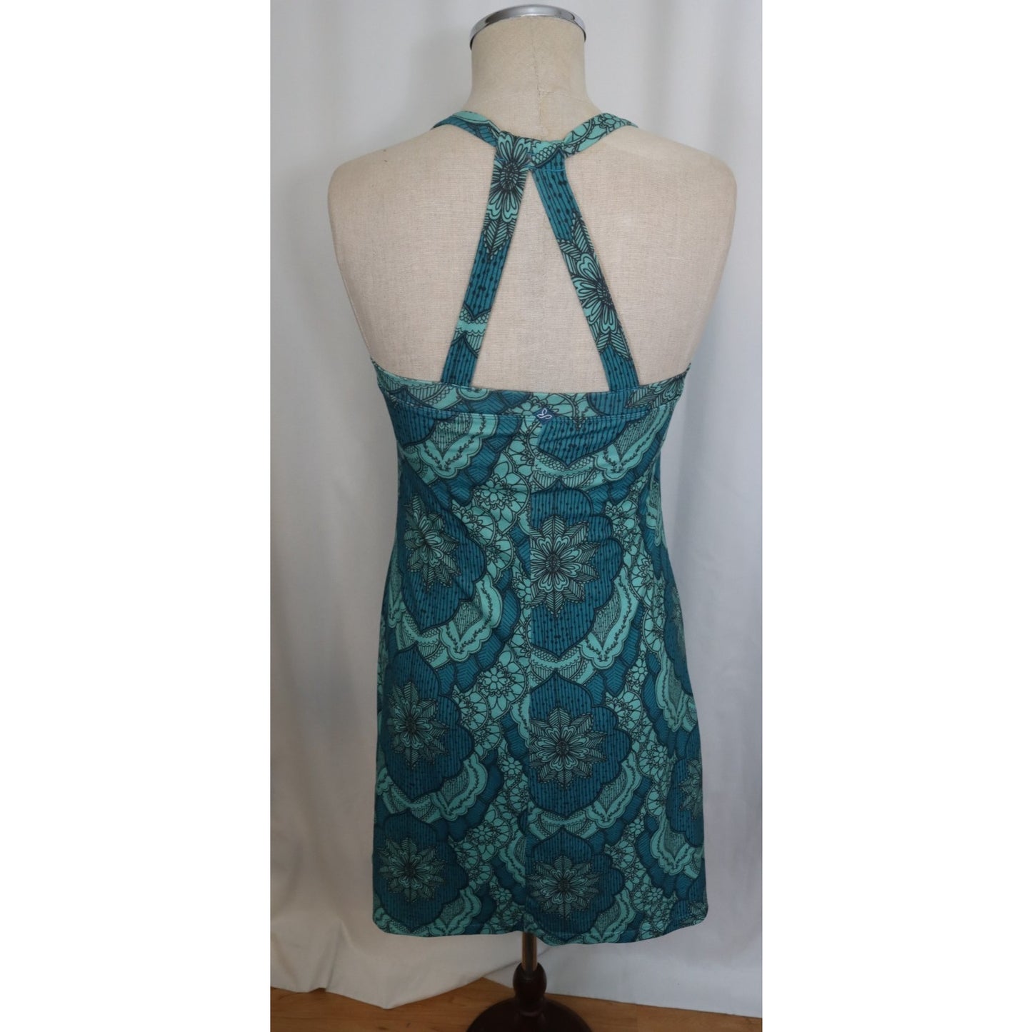 Prana Green Dress Built in Bra Size XS Sleeveless
