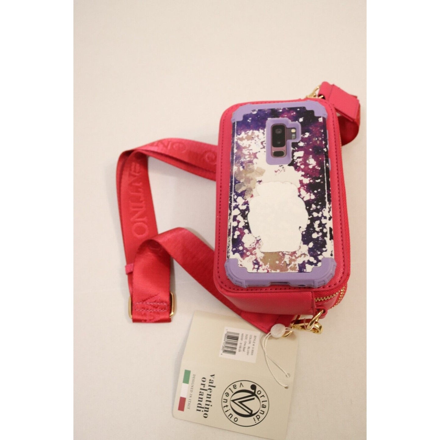 Valentino Orlandi Studded Blush Pink Camera Bag Crossbody Designed in Italy