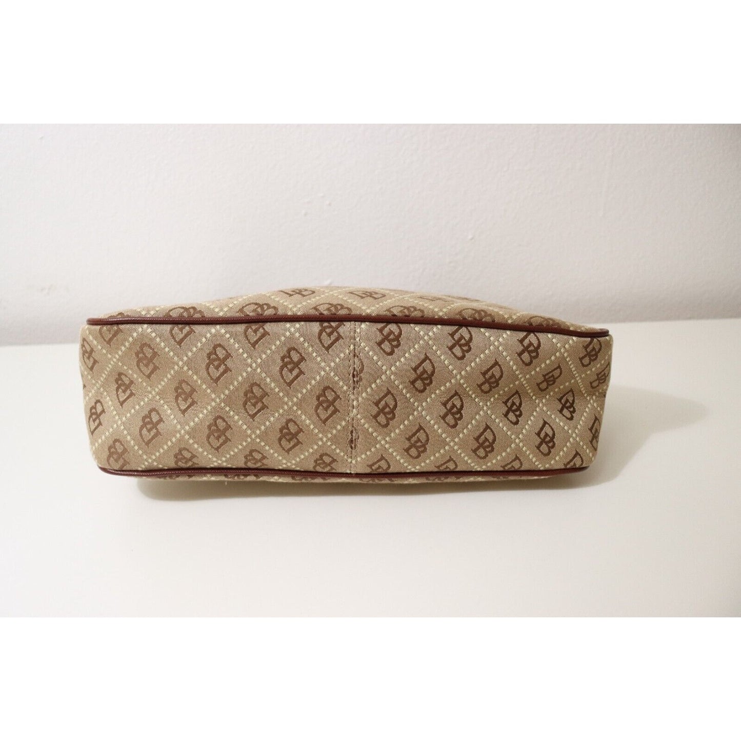 Dooney and Bourke Monogram Brown and Beige Bag Flaw No Strap