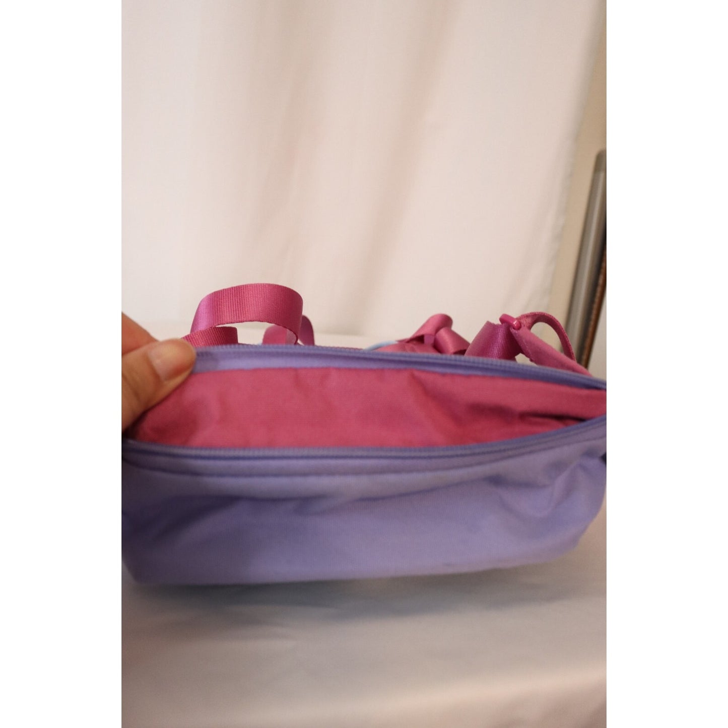 Vintage Nike Small Backpack Pastels Blue Pink Purple Expandable Flaws