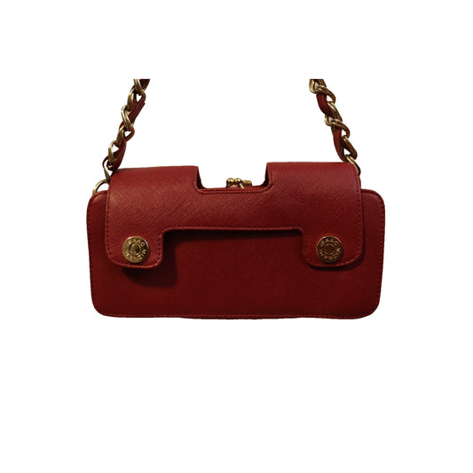 Issac Mizrahi By Target Wallet Small Red Faux Leather Gold