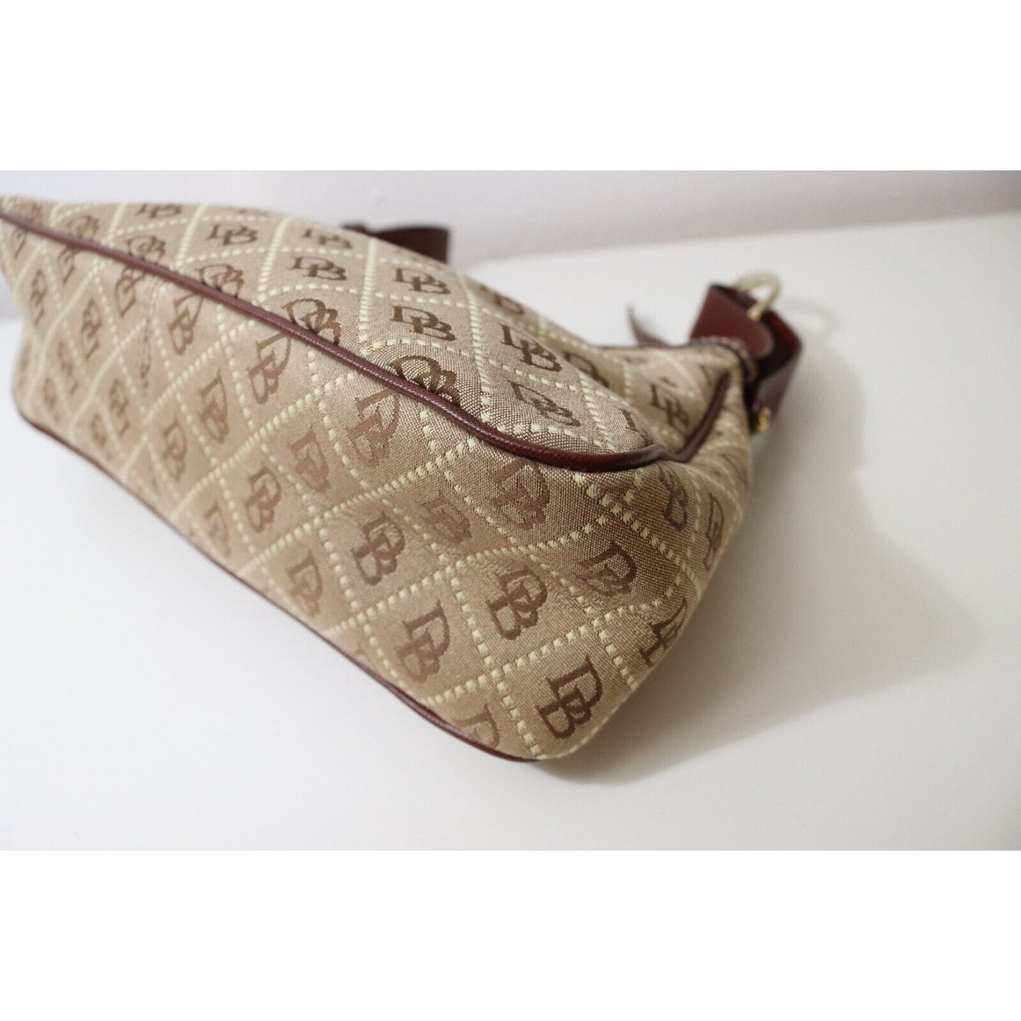 Dooney and Bourke Monogram Brown and Beige Bag Flaw No Strap