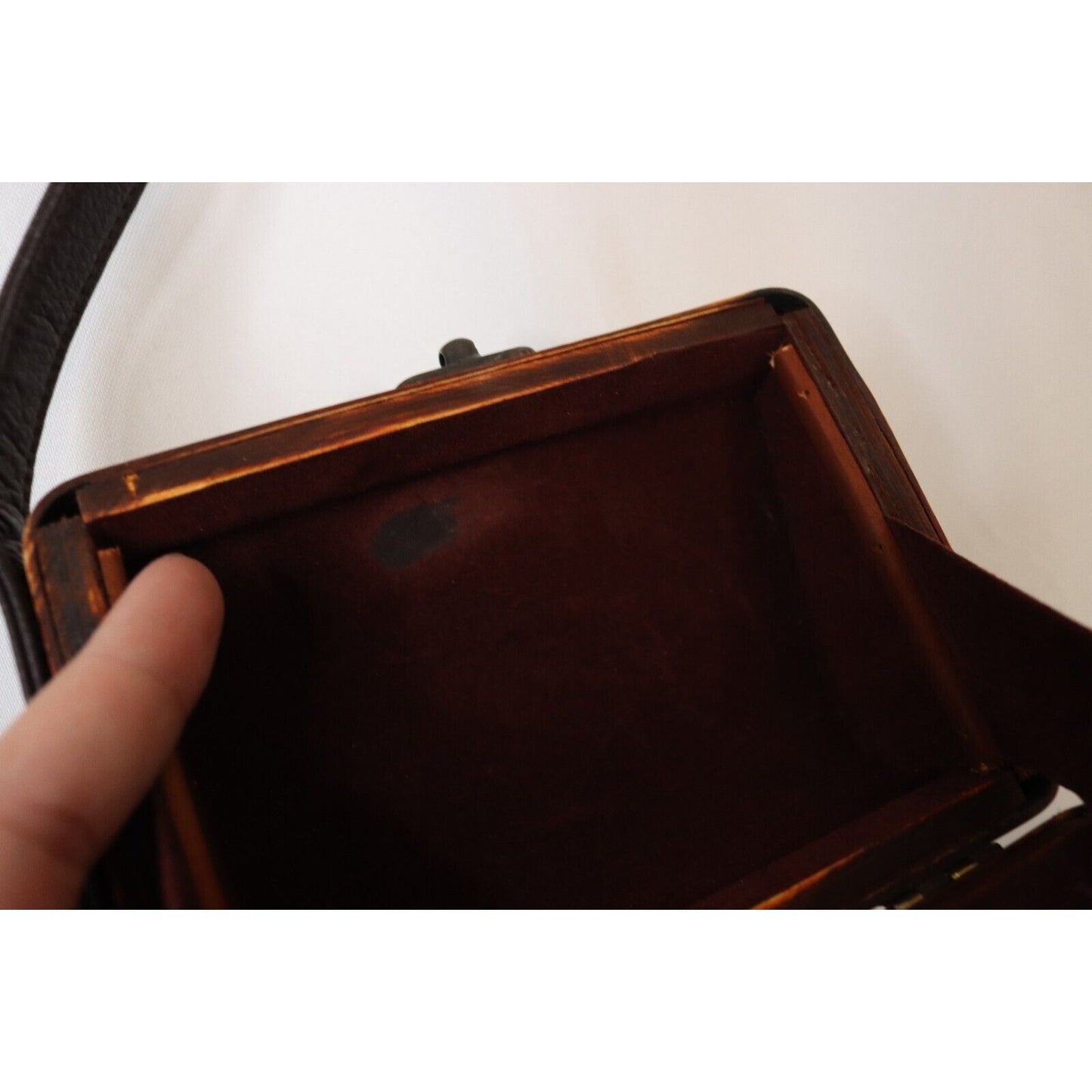 Wood Purse Bamboo Crossbody Palm Tree