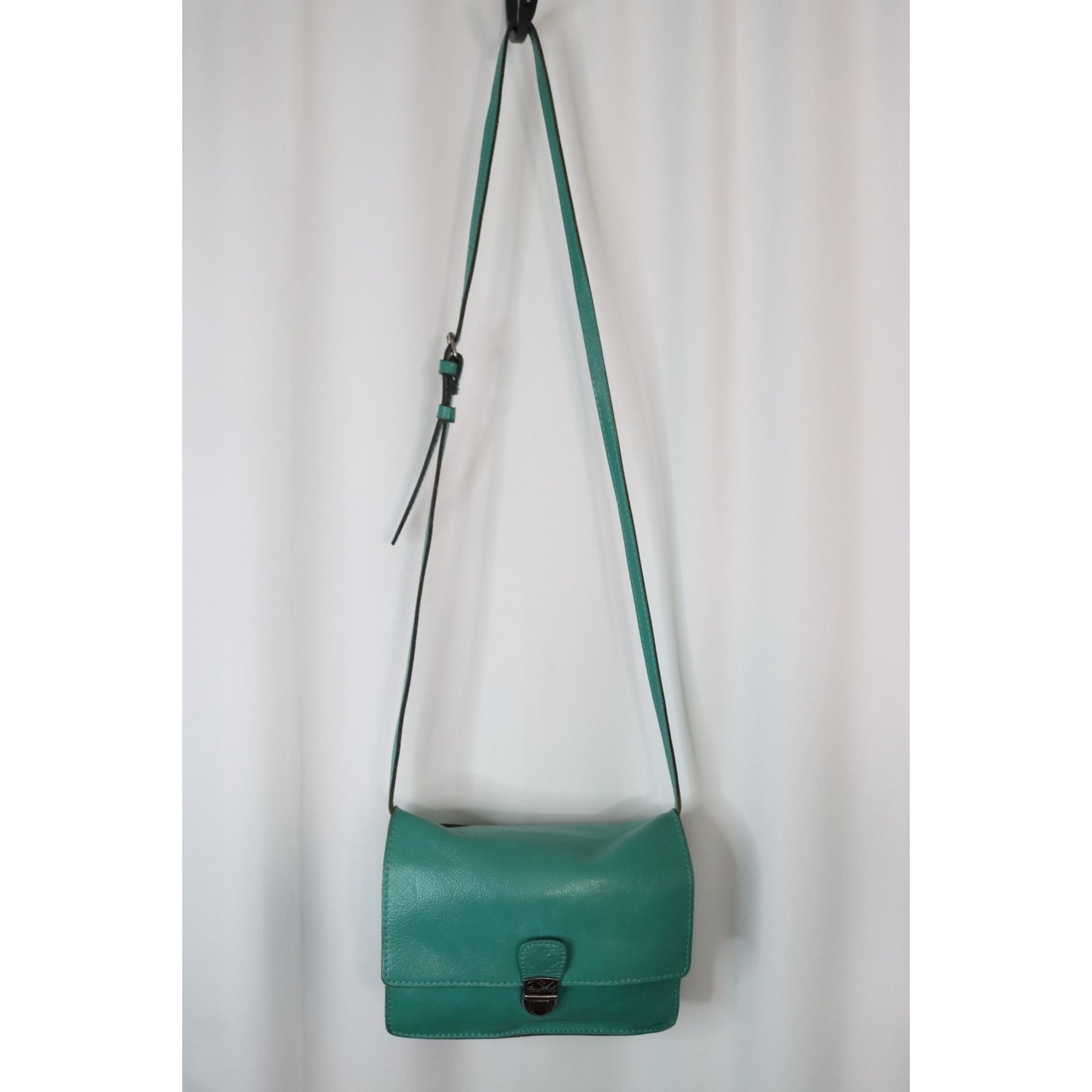 Patricia Nash Lanza Green Crossbody Leather Bag Silver Hardware (38)