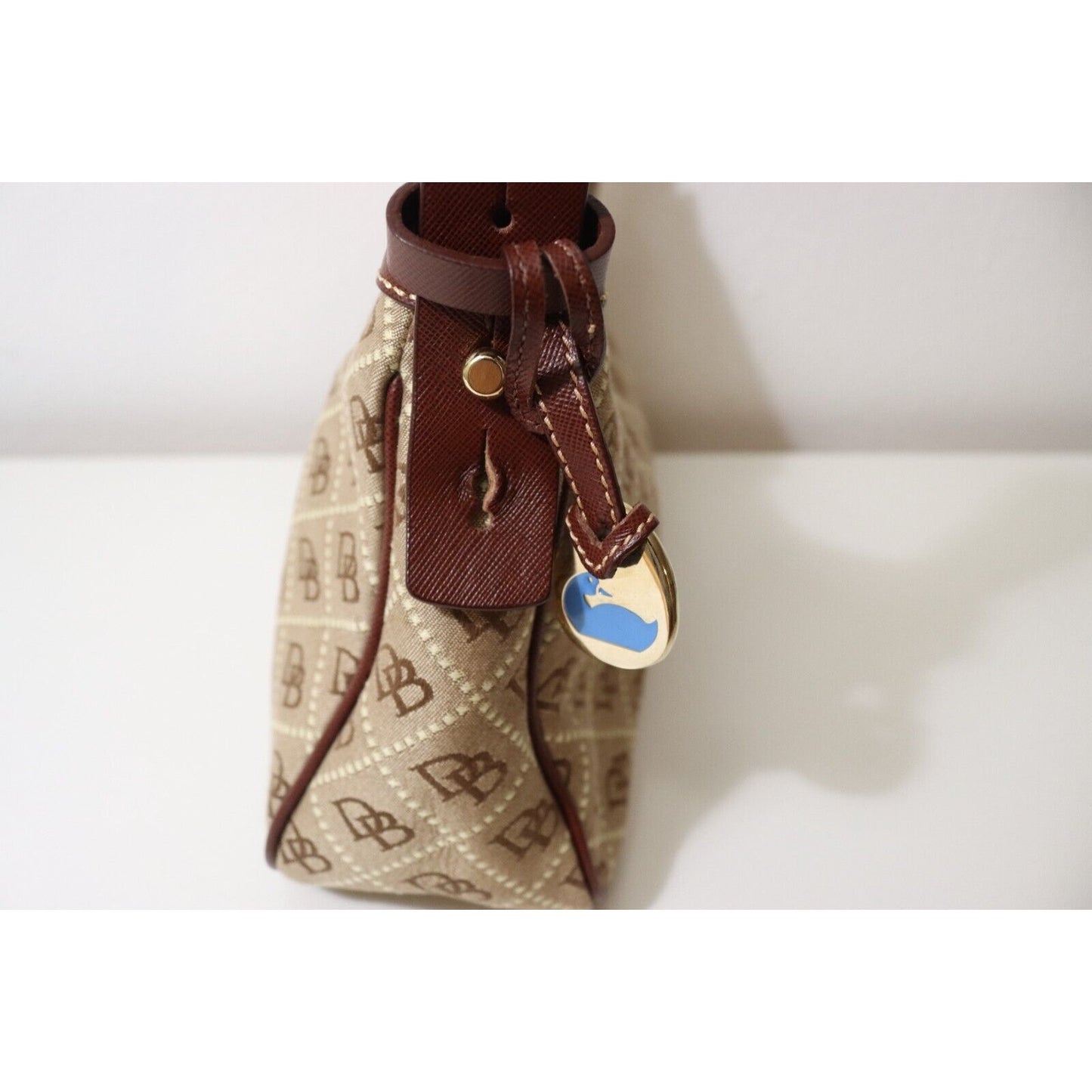 Dooney and Bourke Monogram Brown and Beige Bag Flaw No Strap