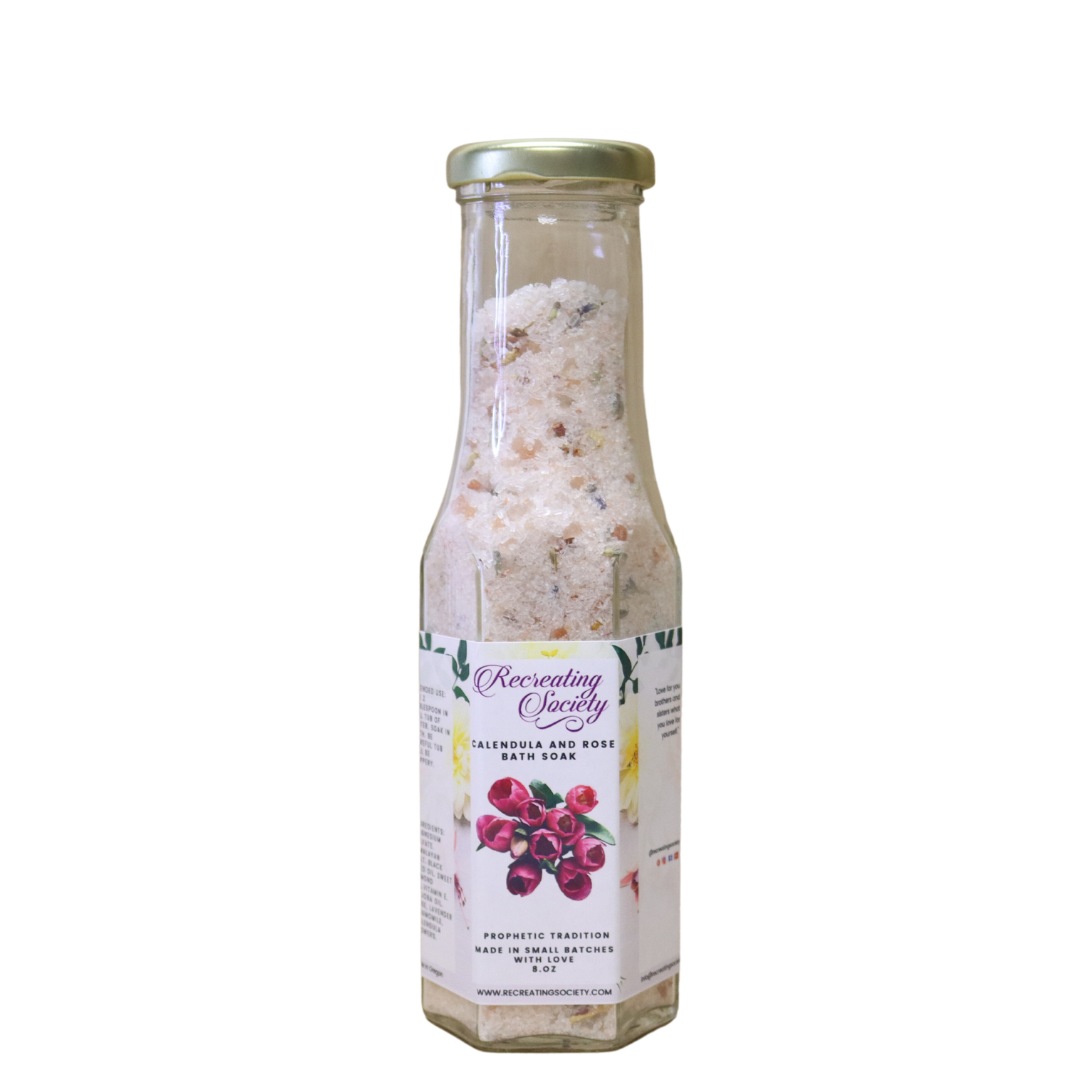 Unscented Calendula and Rose Bath Soak – Pure & Gentle Mineral Soak