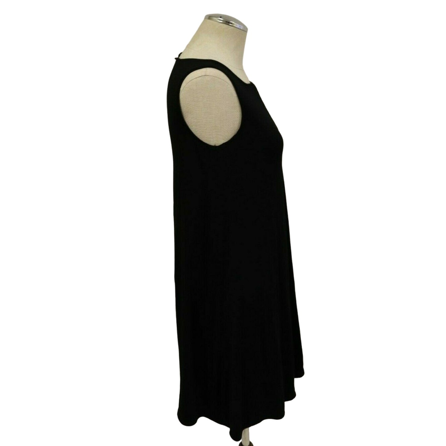 Uniqlo Black Sleeveless A-line Flare Dress Size Small (a)