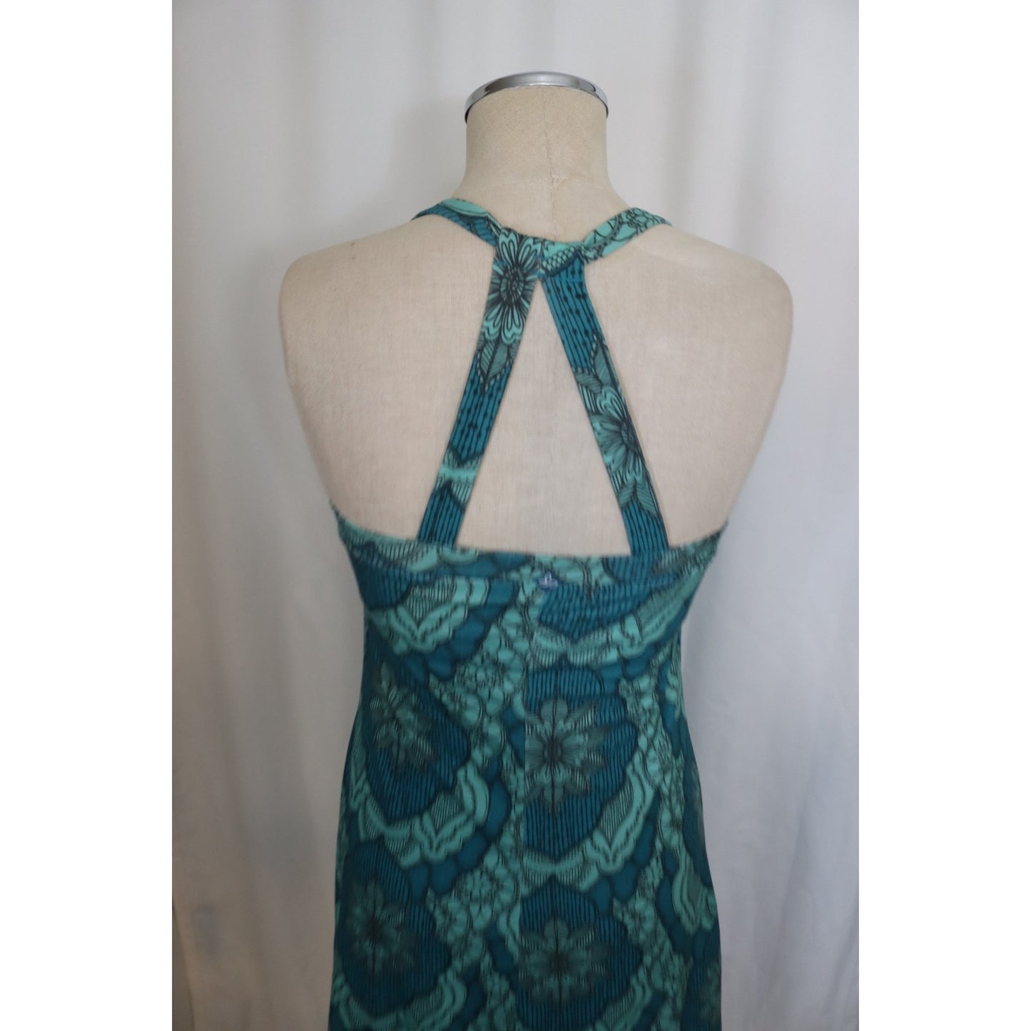Prana Green Dress Built in Bra Size XS Sleeveless