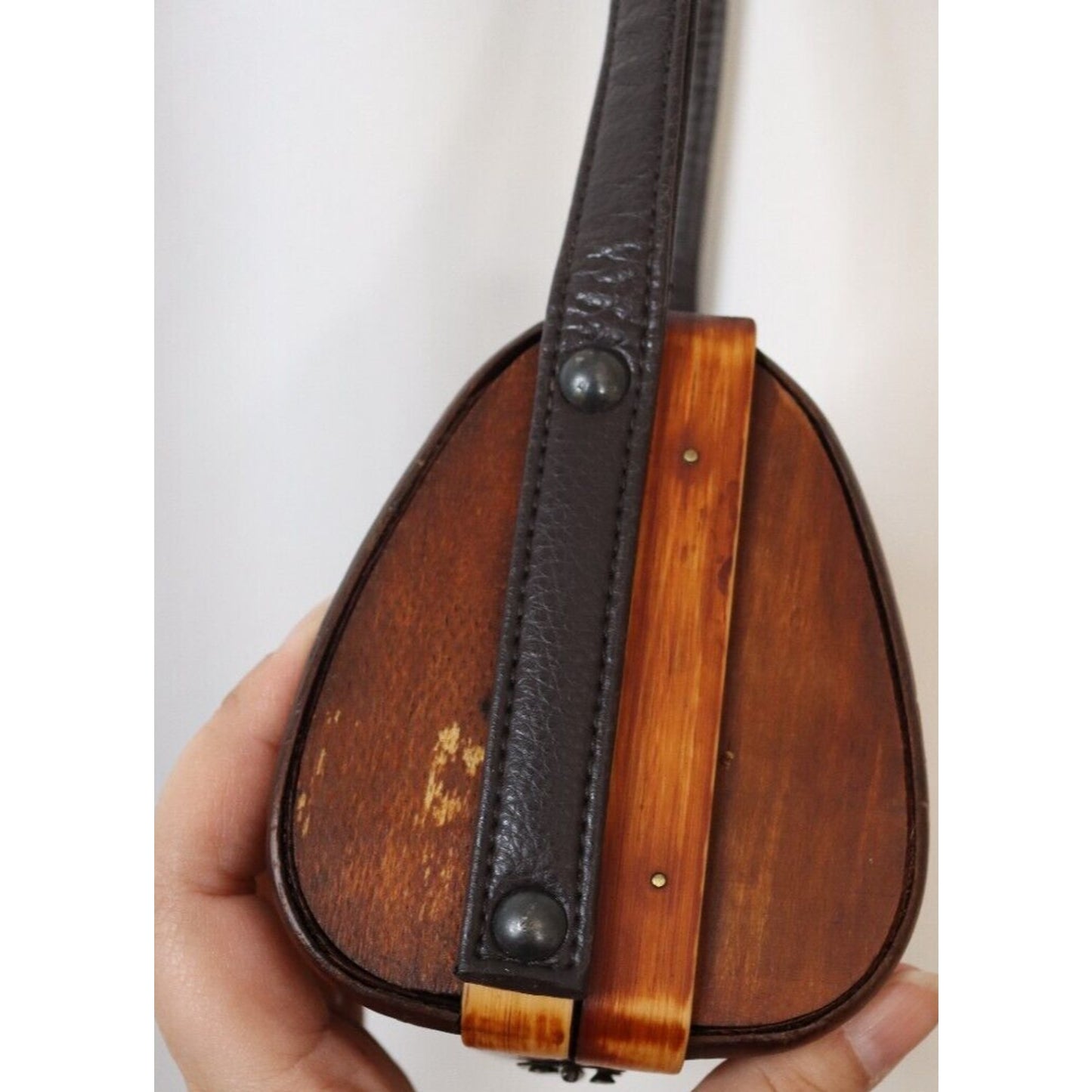 Wood Purse Bamboo Crossbody Palm Tree