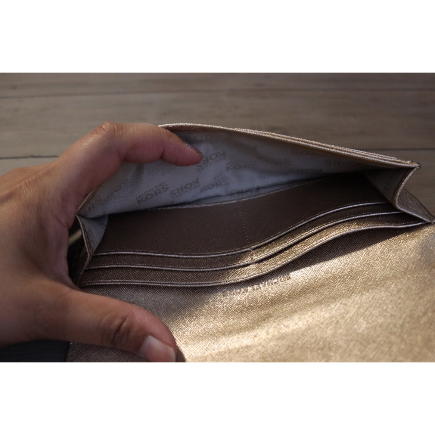 Michael Kors Wallet Rose Gold Shiny