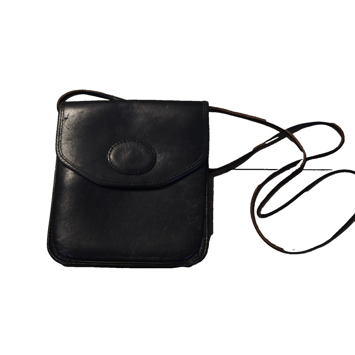 Vintage Michael Green Leather Crossbody Bag Raw Leather Inside