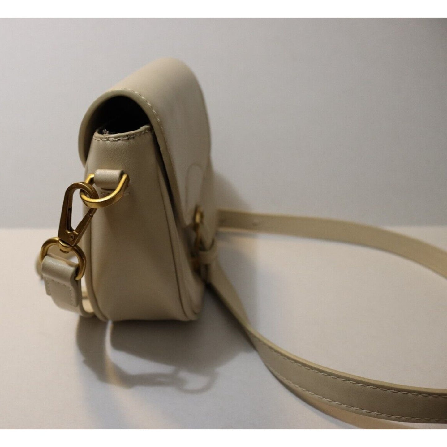 MNG Mango Beige Crossbody Bag Faux Leather Small Shopper Bag