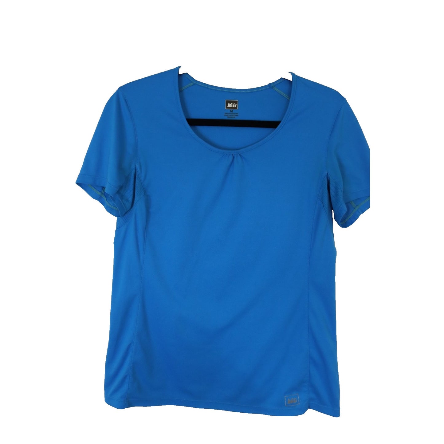 REI Blue Medium Short Sleeve Top Sports Mesh Armpits