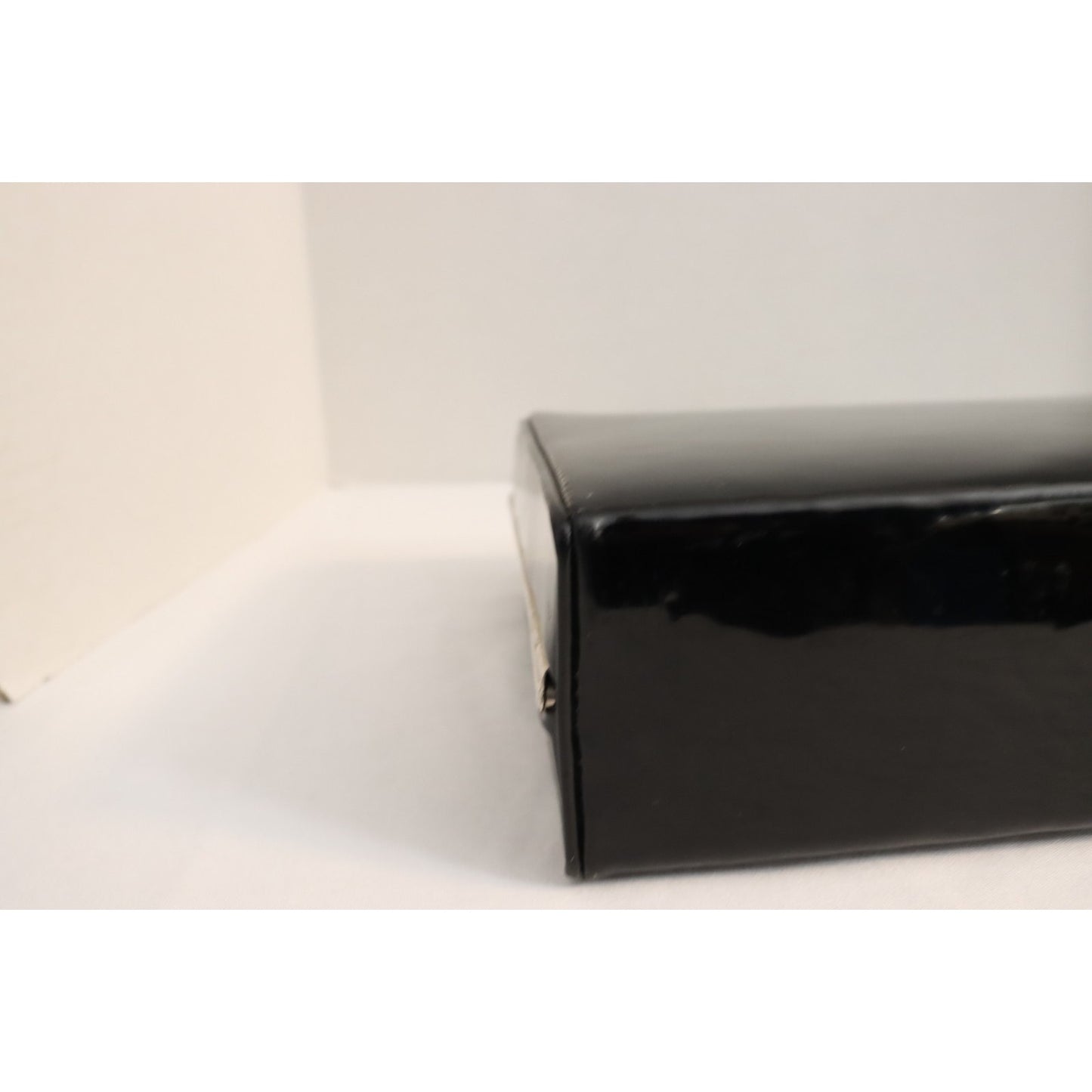Vintage Dover Black Patent Leather Handbag Made in USA Top Handle Bag