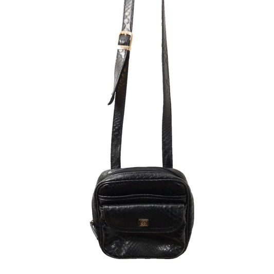 Liz Clairborne Black Crossbody Purse Crocodile Print
