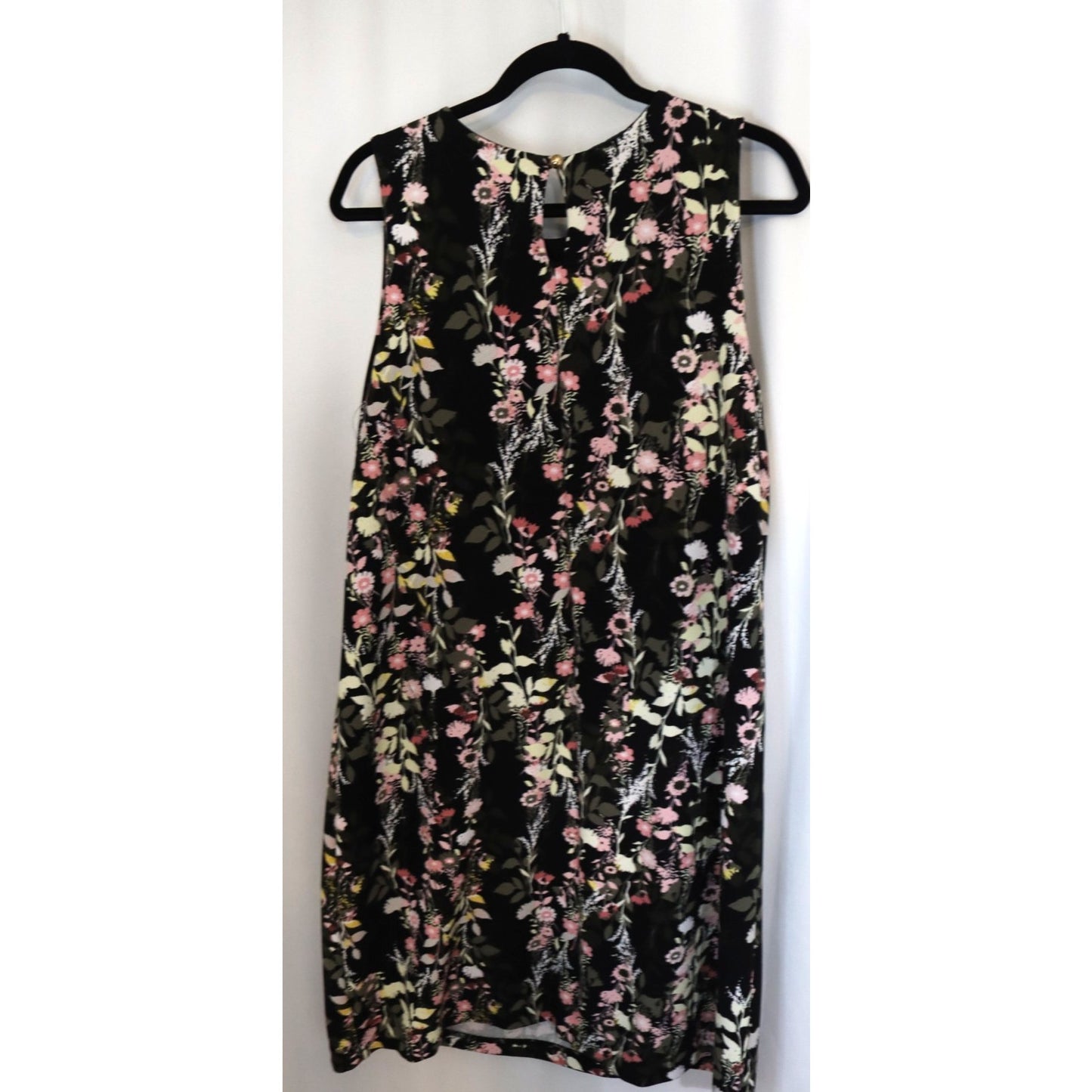 Inc International Concept 1X Black and Floral Sleeveless Polyester/Spandex