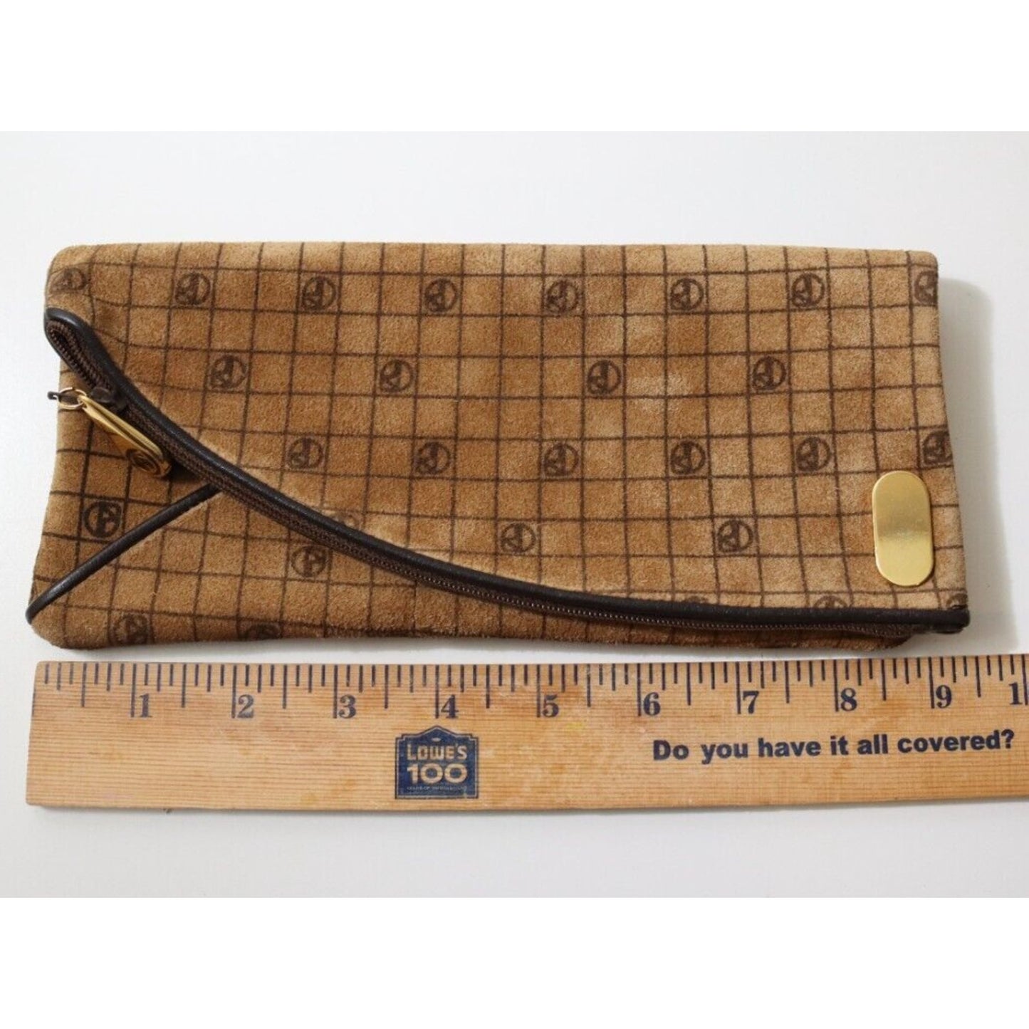 Nazareno Gabrielli Leather Wallet Mid Century Clutch Logo Flaw Lambskin