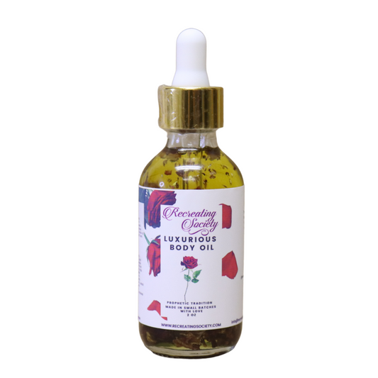 Rose Body Oil for Dry Skin – Natural Moisturizing Oil with Calendula & Black Seed