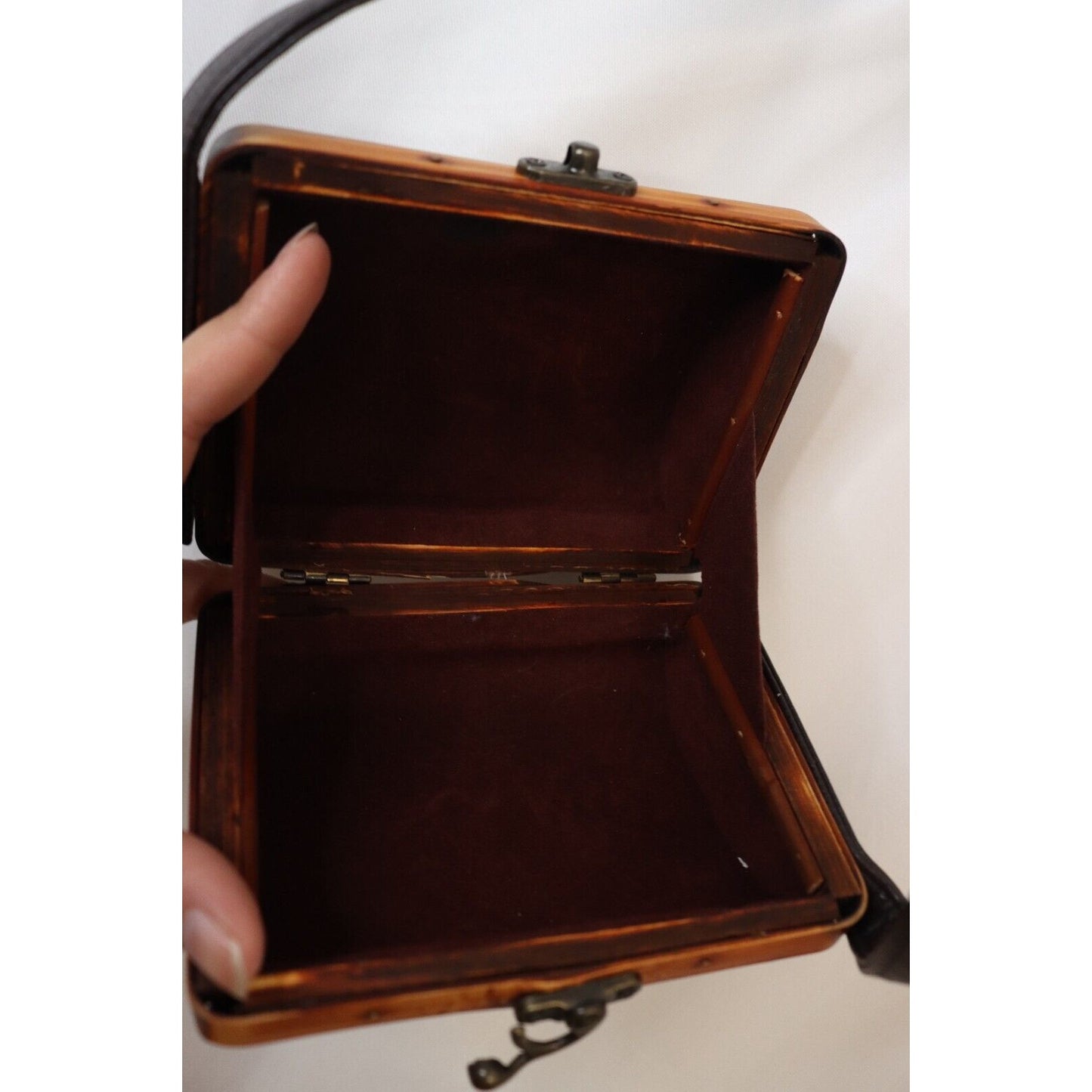 Wood Purse Bamboo Crossbody Palm Tree