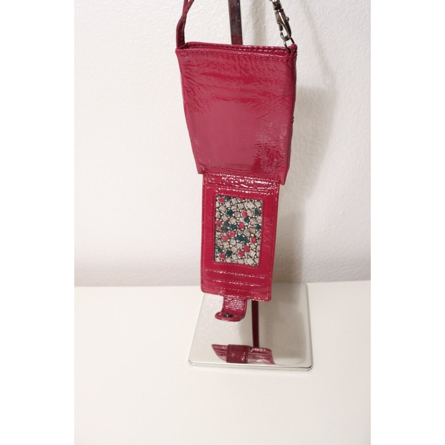 Hobo International Purple Cellphone Holder with Credit Card Patent Leather