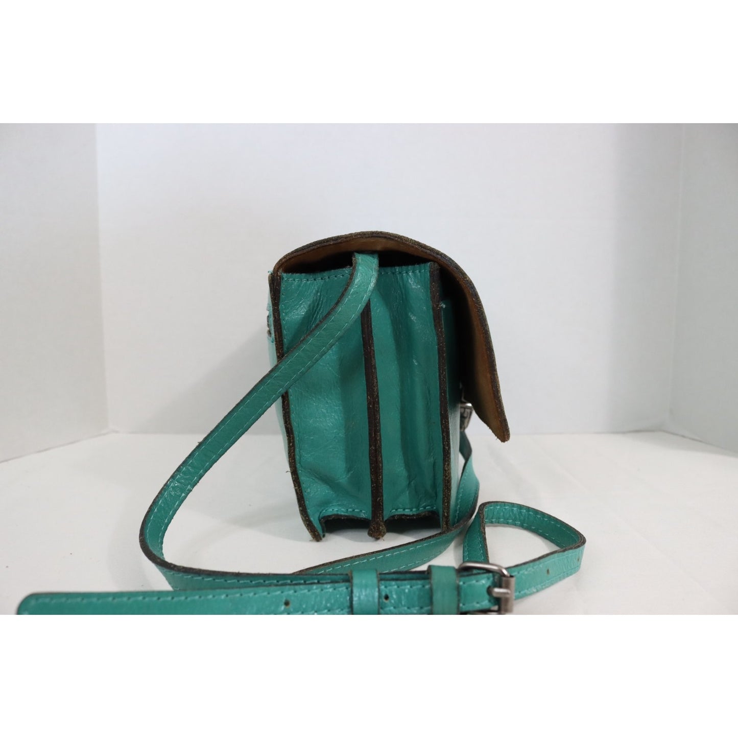 Patricia Nash Lanza Green Crossbody Leather Bag Silver Hardware (38)