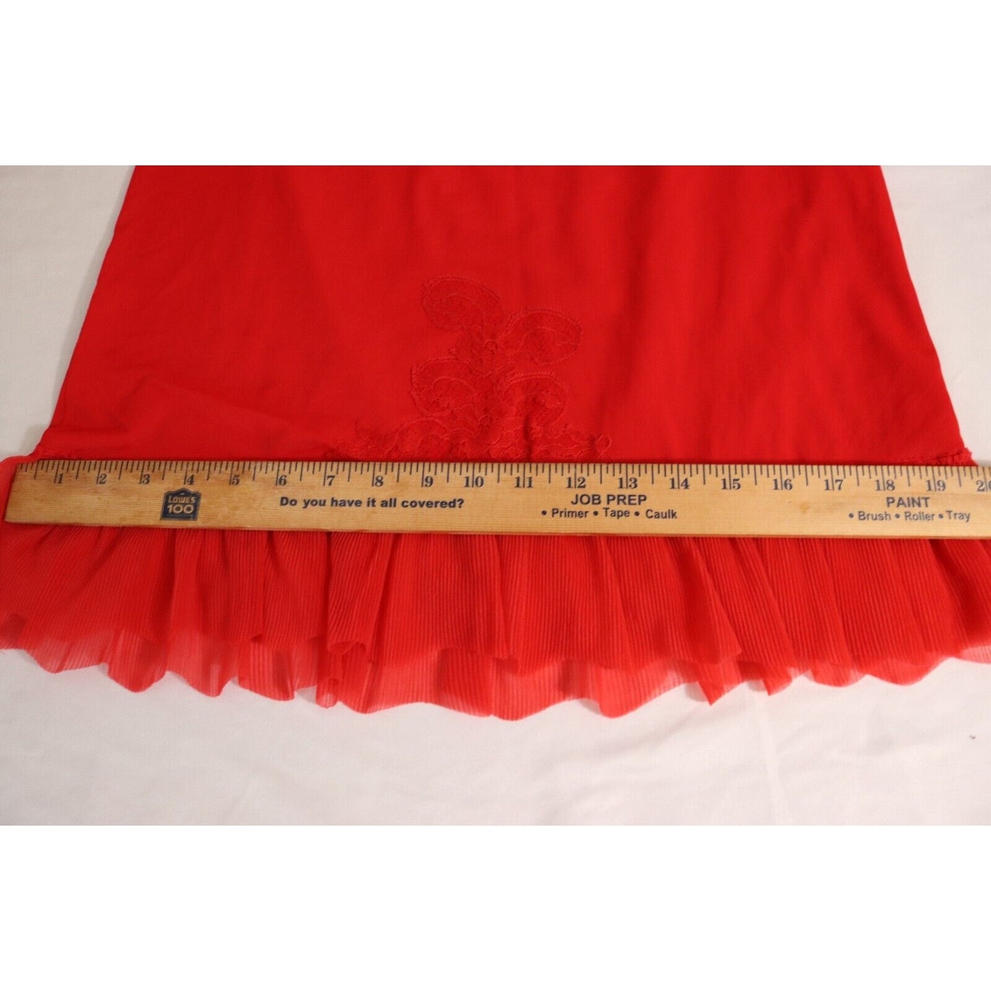 Dorella Irregular Small Petticoat Red Nylon