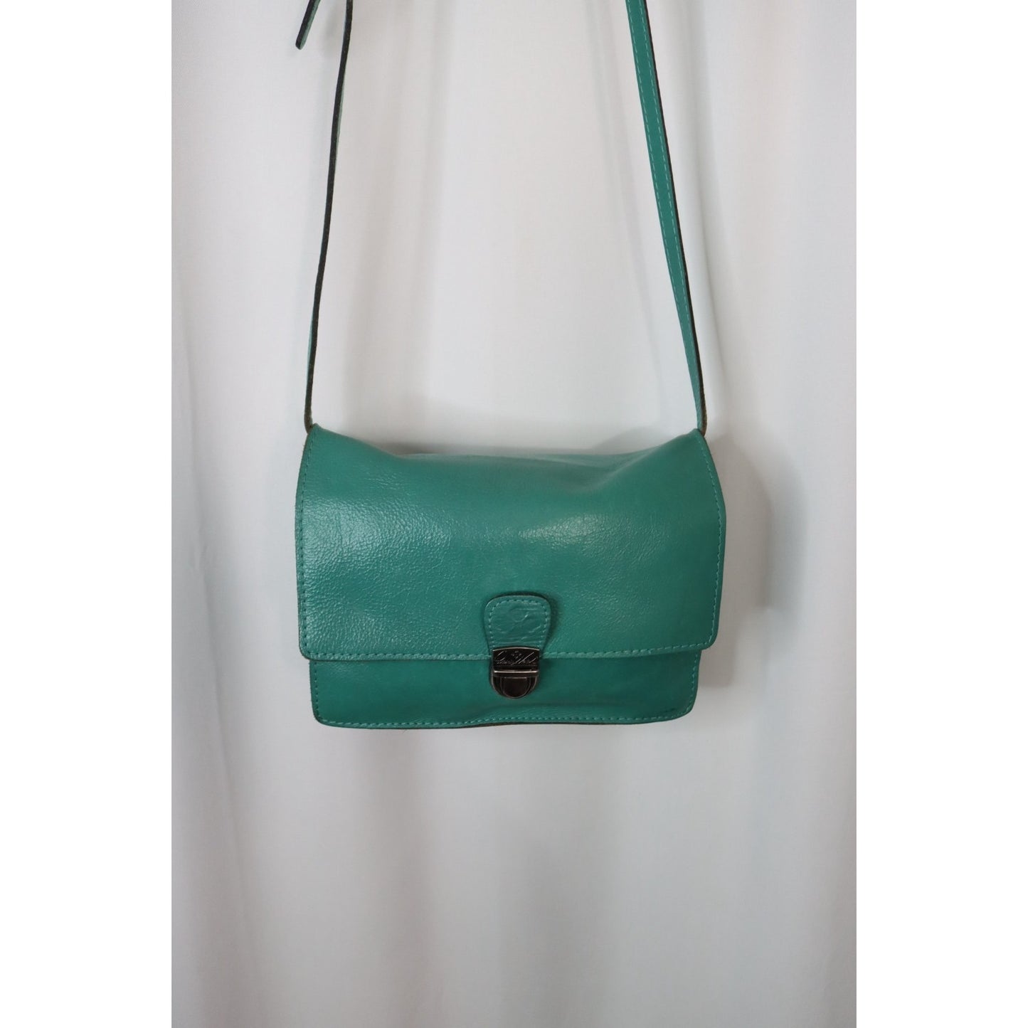 Patricia Nash Lanza Green Crossbody Leather Bag Silver Hardware (38)