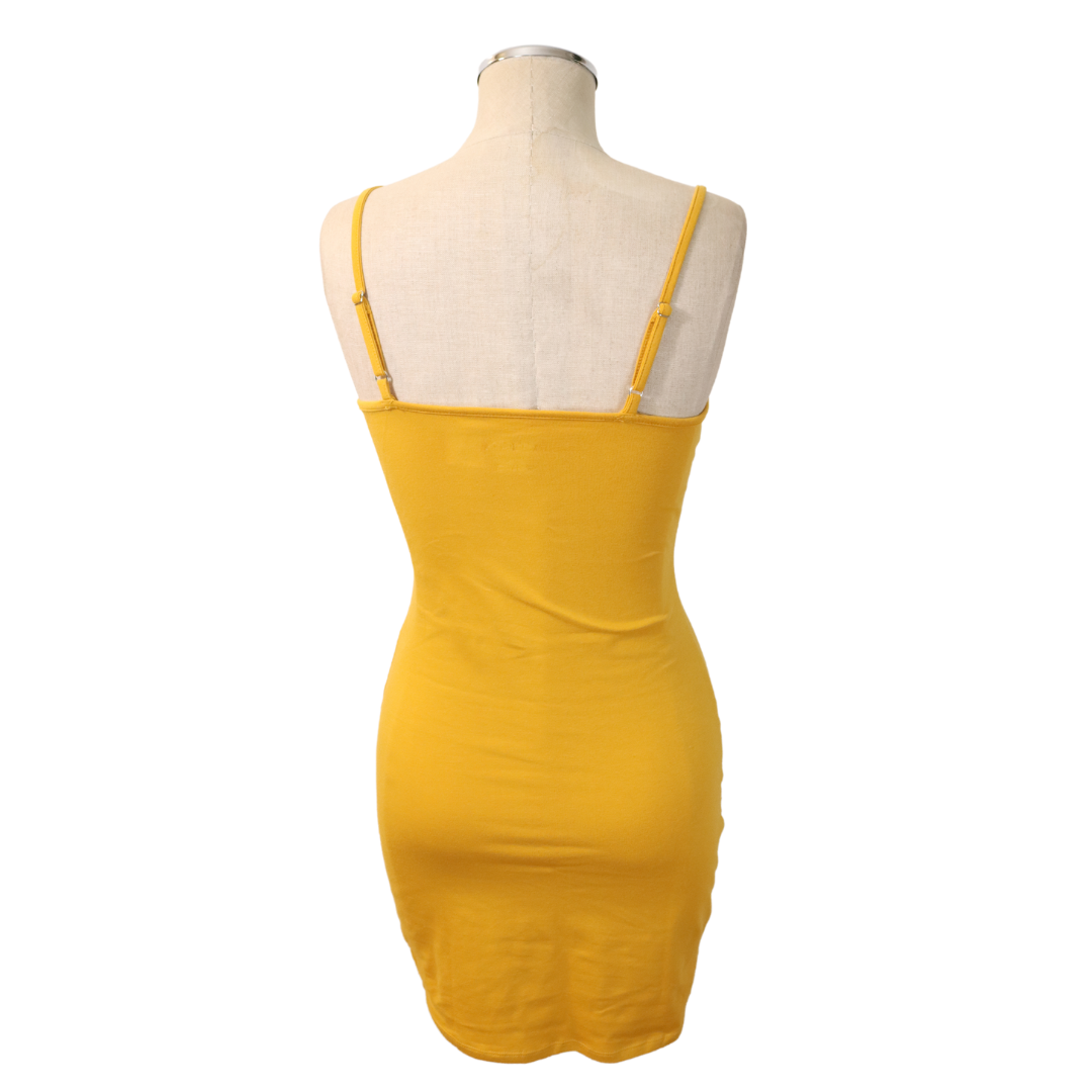 Wild Fable Yellow Bodycon Spagettie Strap Dress