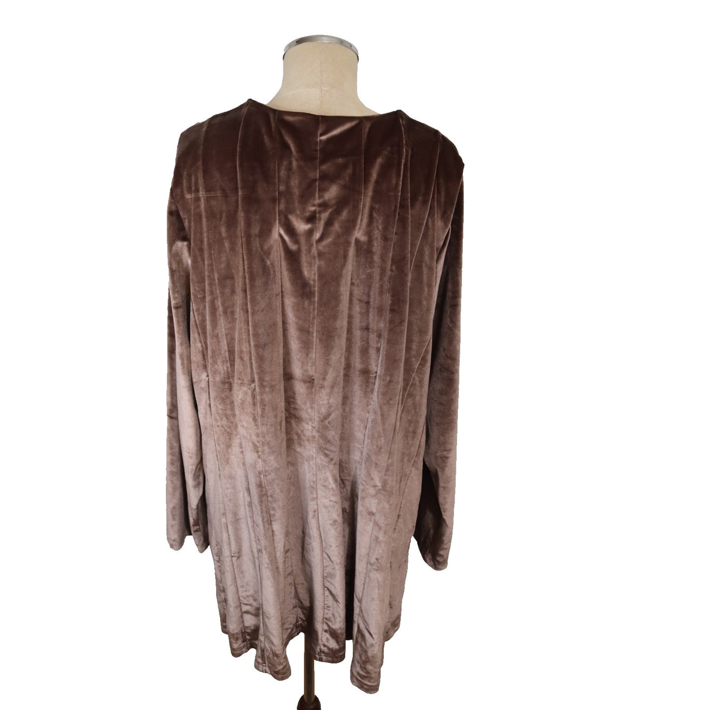 Soft Surrounding 2X Velvet Shiny Tunic Top Long Sleeve