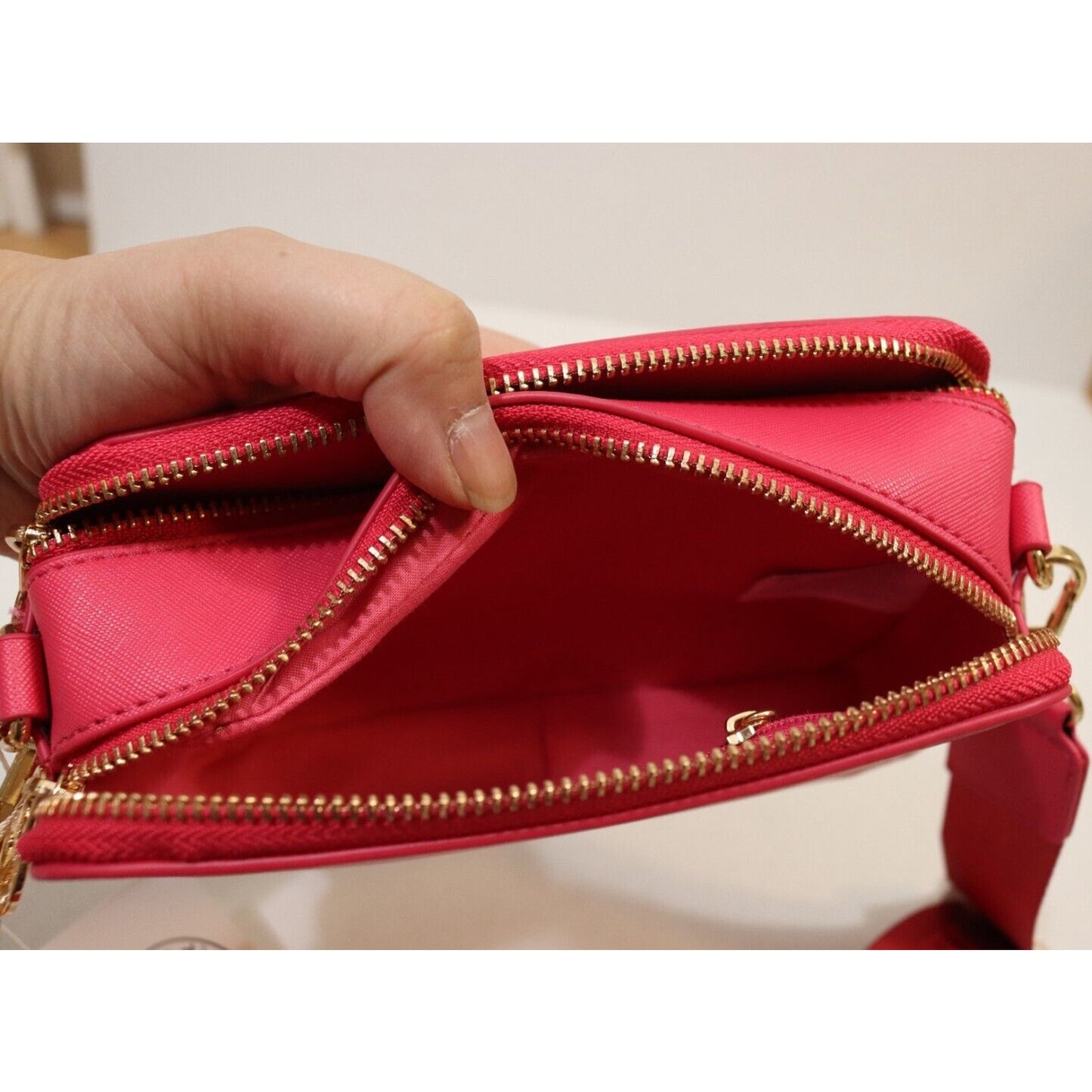 Valentino Orlandi Studded Blush Pink Camera Bag Crossbody Designed in Italy