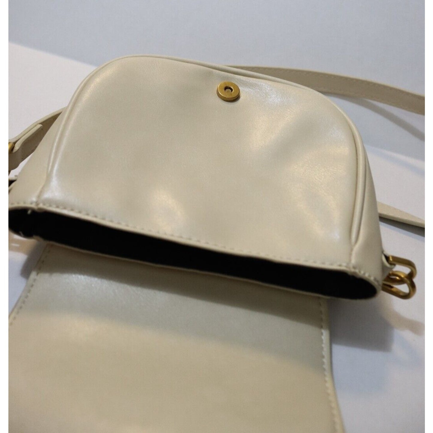 MNG Mango Beige Crossbody Bag Faux Leather Small Shopper Bag