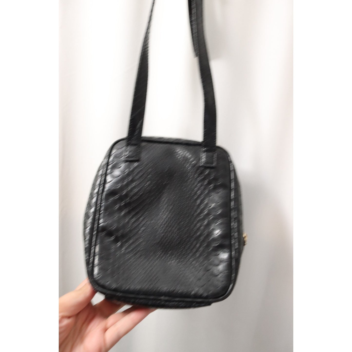 Liz Clairborne Black Crossbody Purse Crocodile Print