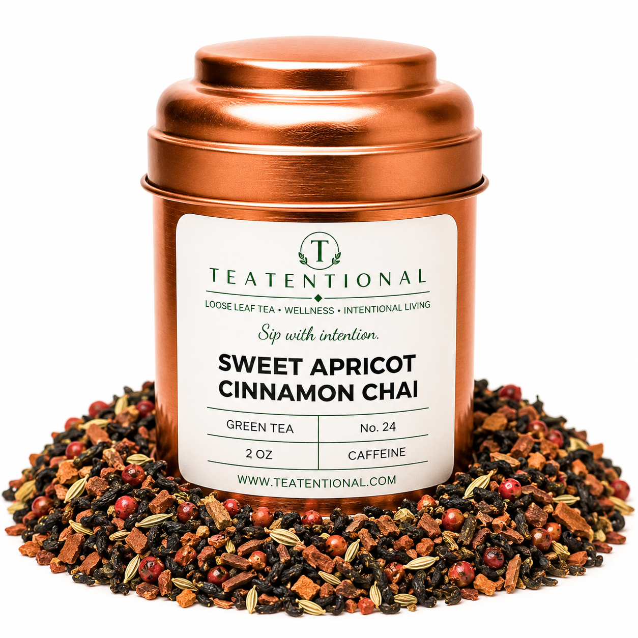 Sweet Apricot Cinnamon Chai | Warming Spiced Green Tea Blend