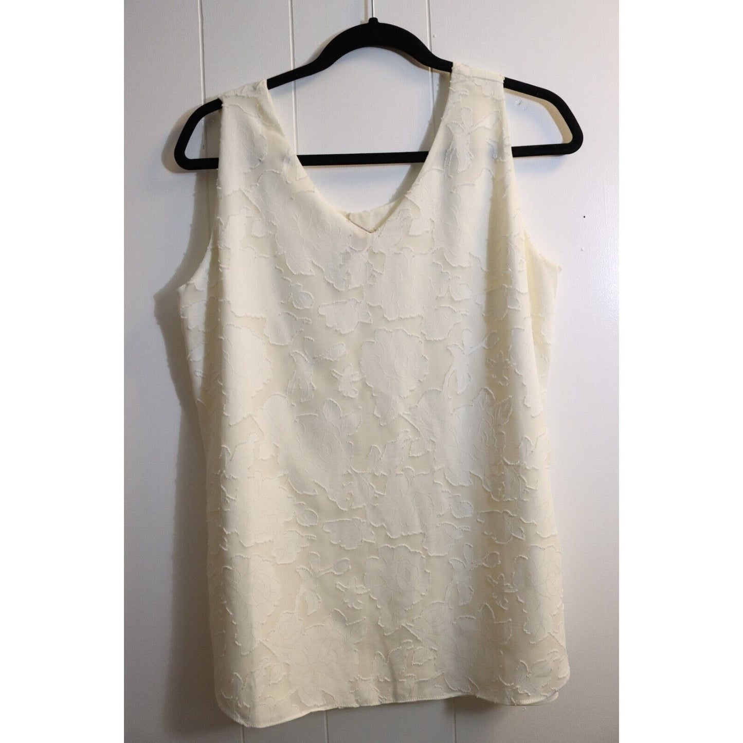 Chico's Lace Overlay Lining Size 1/ Small Sleeveless Cream