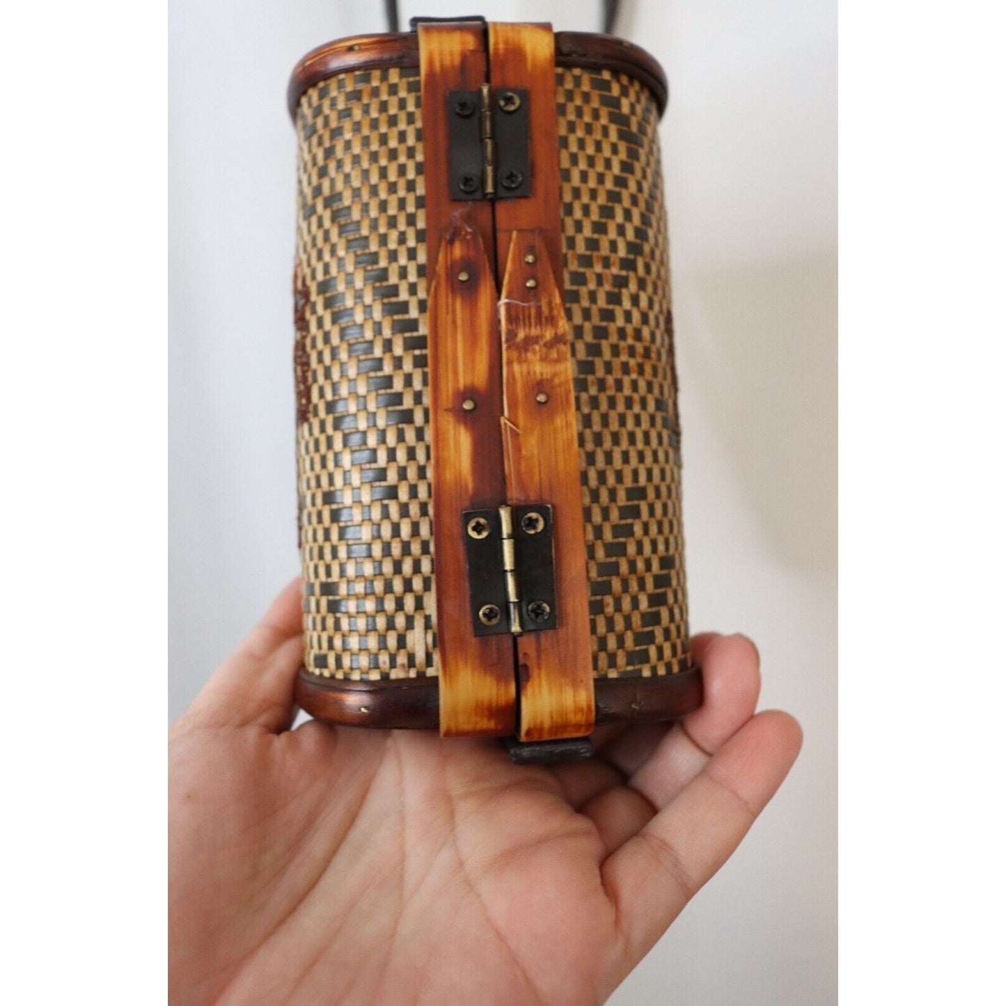 Wood Purse Bamboo Crossbody Palm Tree