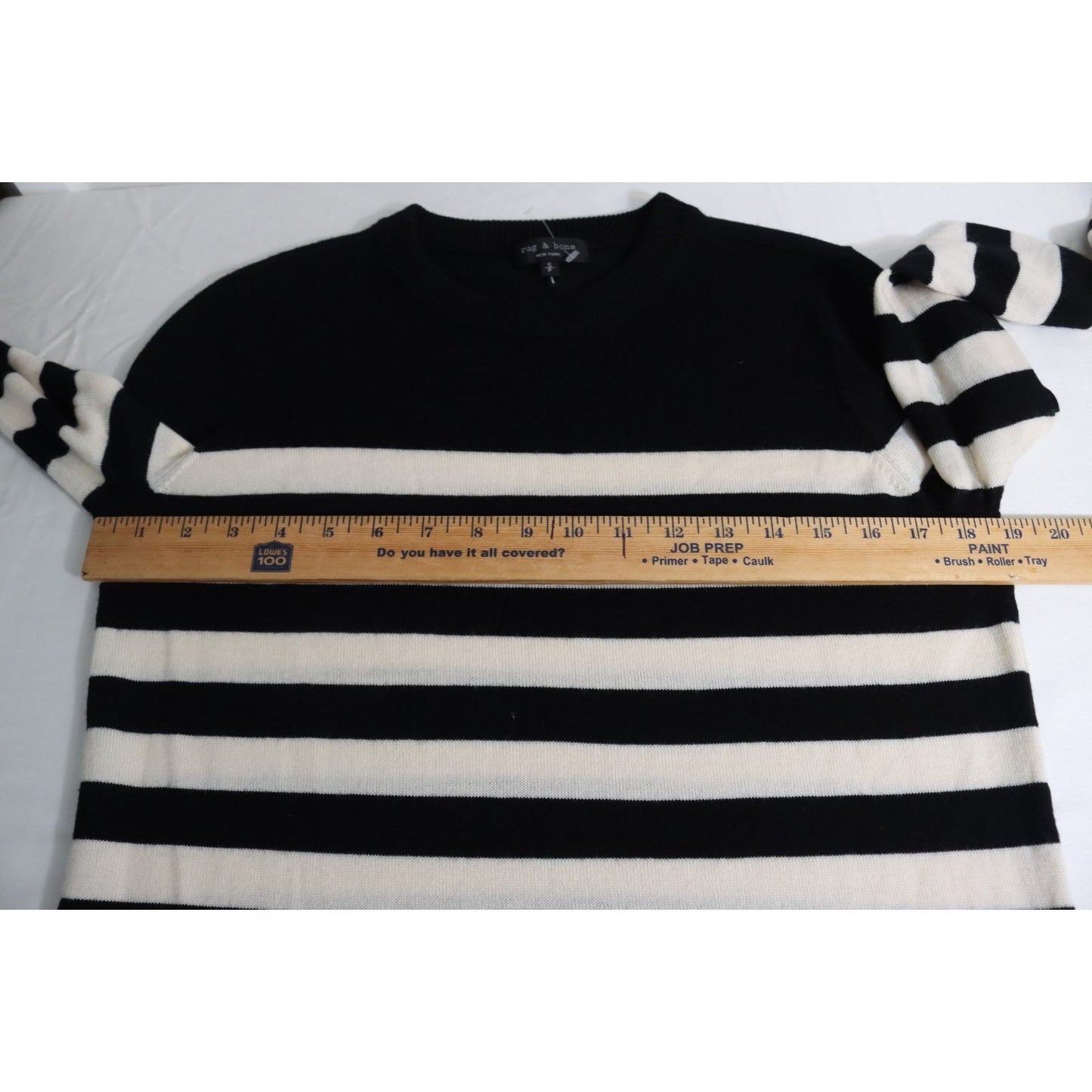 Rag and Bone Small Black White Stripe Dress Long Sleeve