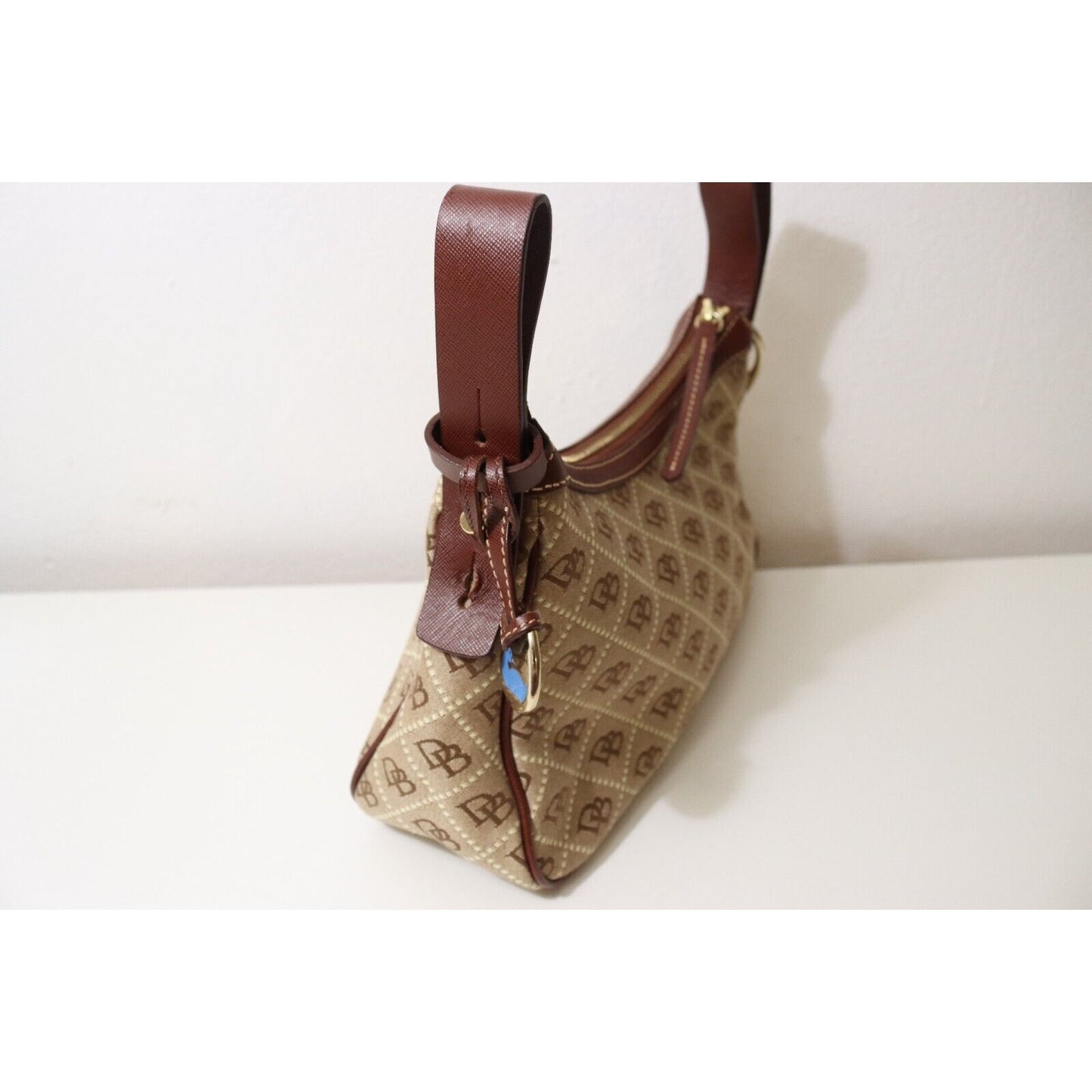 Dooney and Bourke Monogram Brown and Beige Bag Flaw No Strap