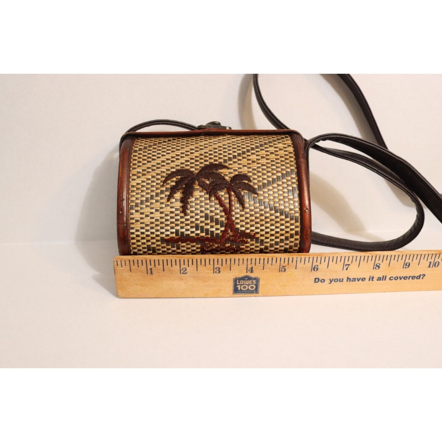 Wood Purse Bamboo Crossbody Palm Tree