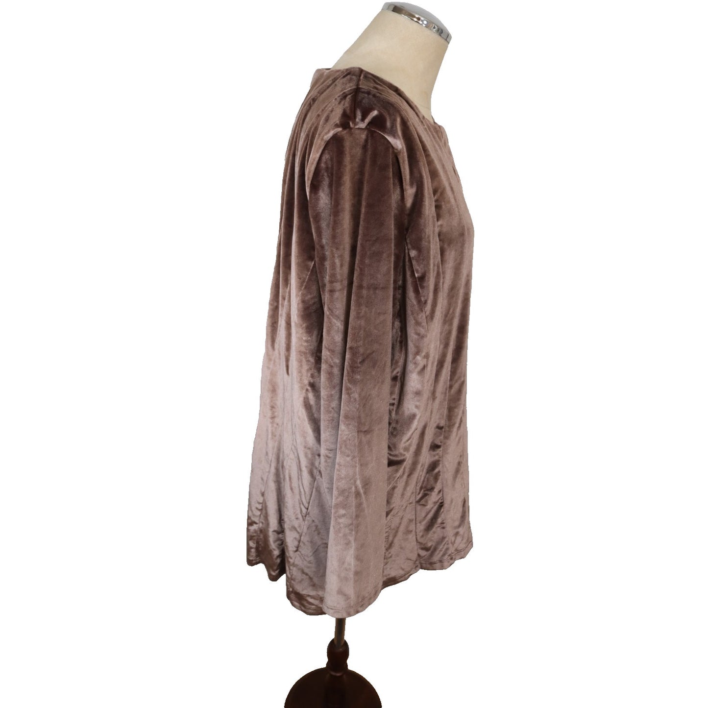 Soft Surrounding 2X Velvet Shiny Tunic Top Long Sleeve