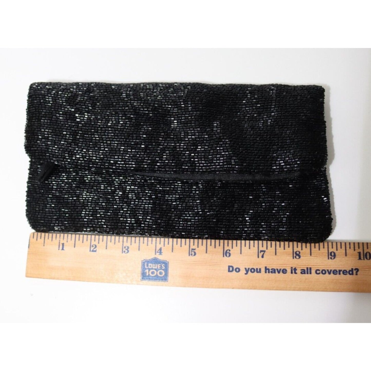 Loft Ann Taylor Black Beaded Clutch