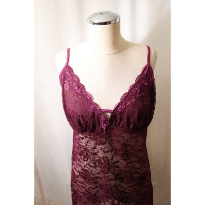 Uhnbranded Baby Doll Purple Lace Nightgown Size XL Nylon/Spandex