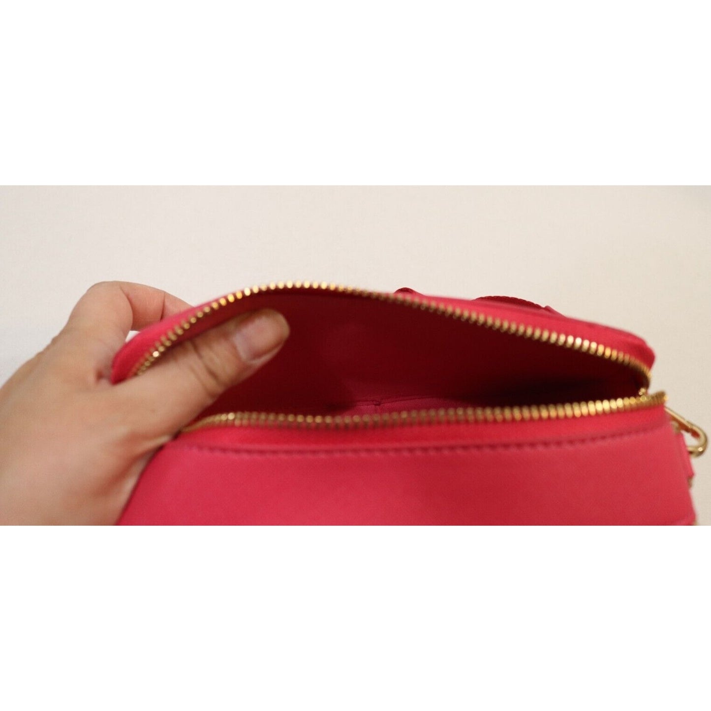 Valentino Orlandi Studded Blush Pink Camera Bag Crossbody Designed in Italy