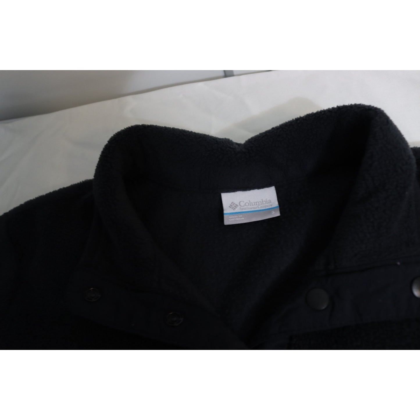 Columbia Small Button Fleece Long Sleeve Pullover Black