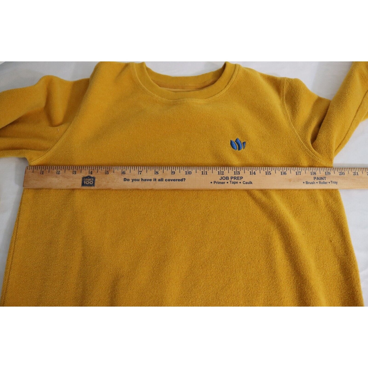 Dutch Bros Yellow Sweater Size Small Cotton Long Sleeve
